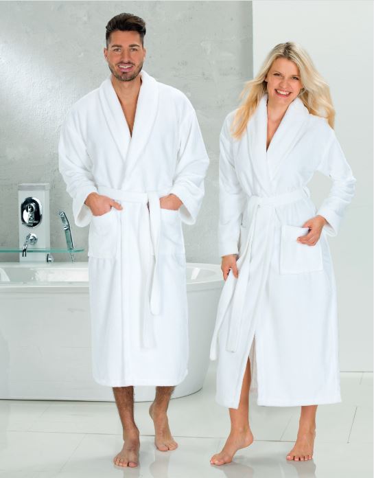 DUO-Soft-Bademantel mit Schalkragen